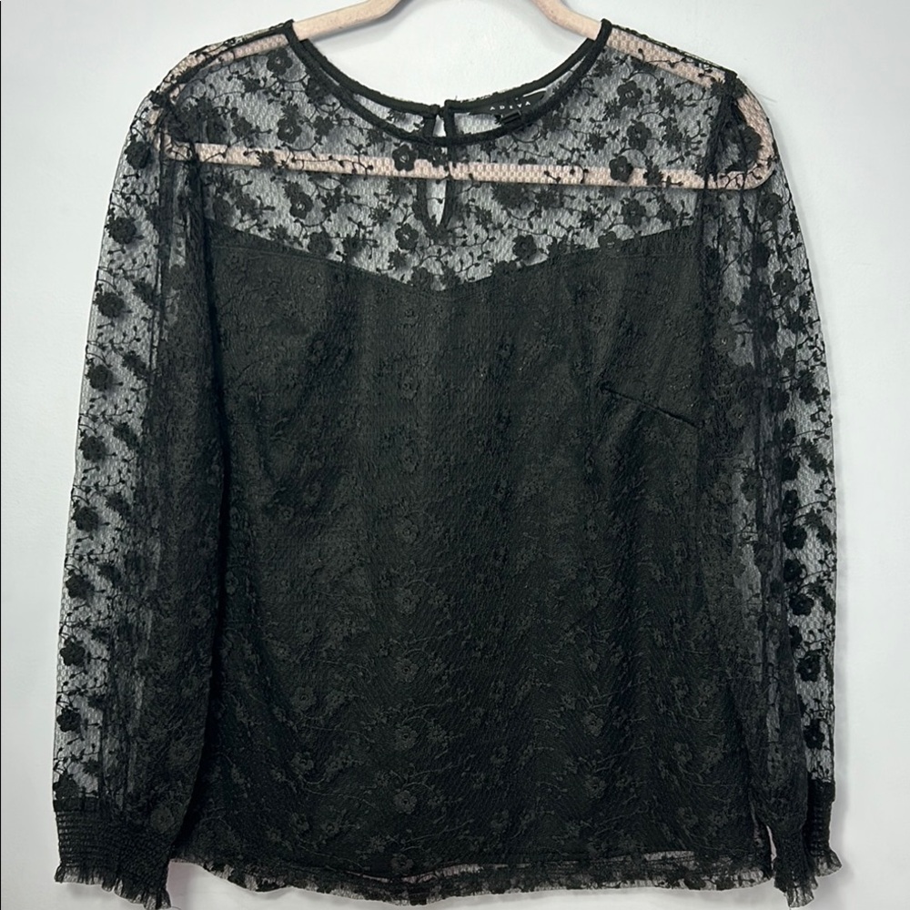 Adiva Black Lace Top Elegant